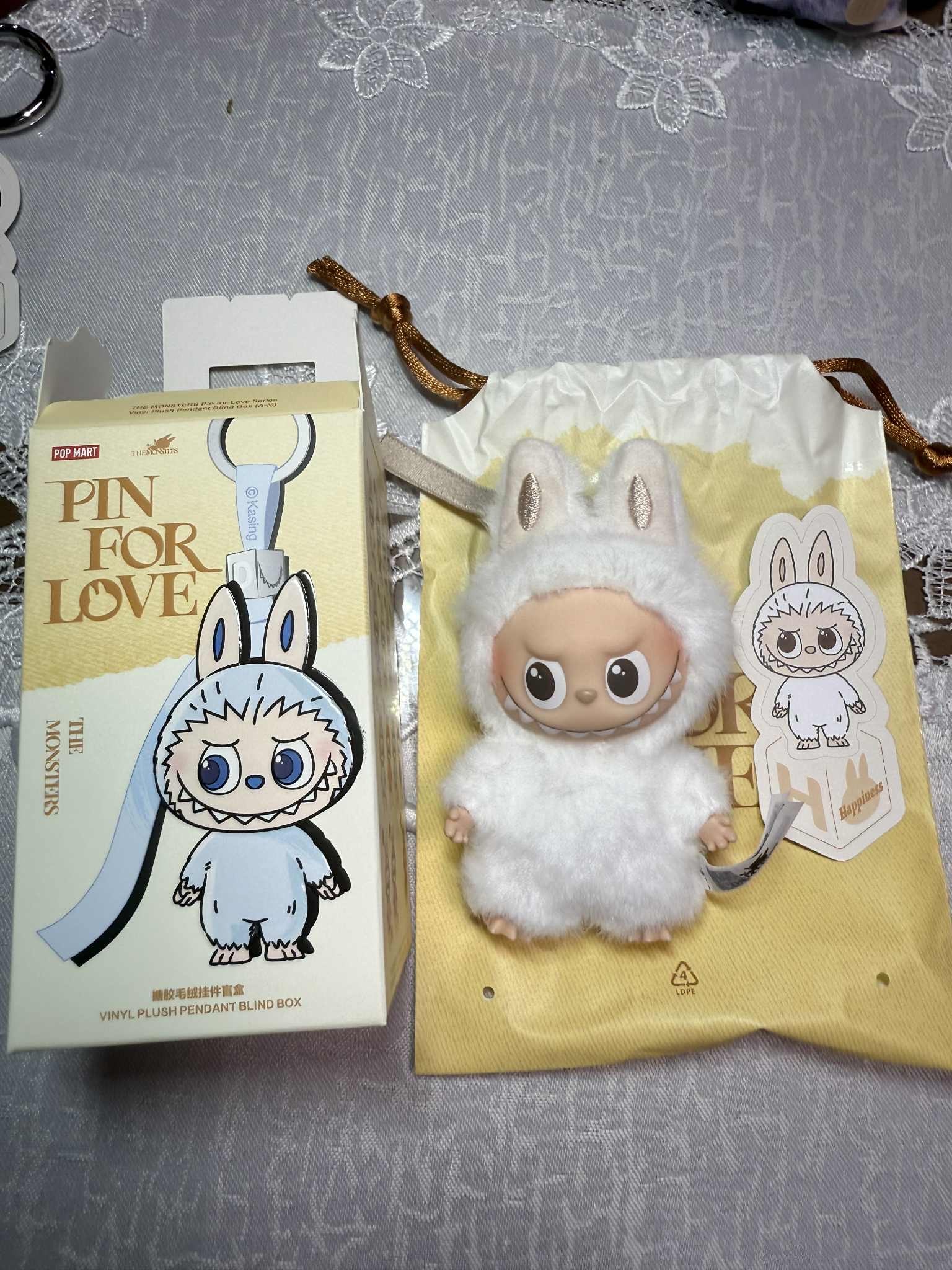 POP MART THE MONSTERS (LABUBU) Pin for Love Series-Vinyl Plush Pendant (A-M) H