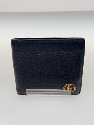 GUCCI GG Marmont Leather Coin Wallet "Black"