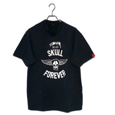 STUSSY NEIGHBORHOOD SKULL FOREVER TEE Black