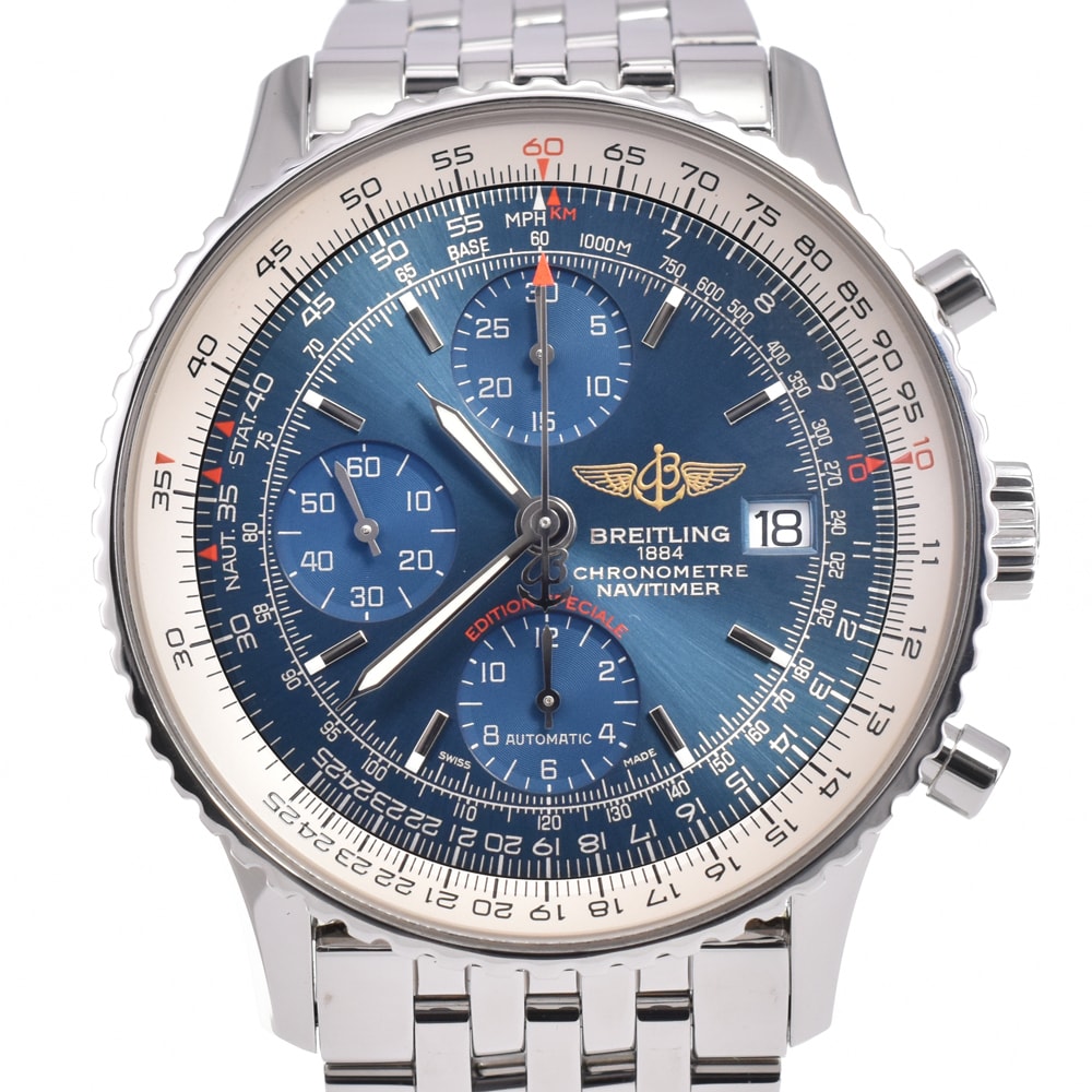 ブライトリング BREITLING A13324 ナビタイマー クロノグラフ デイト 自動巻き メンズ 美品 A#146637
