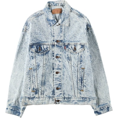 古着 80~90年代 リーバイス Levi's 70507-0219 ケミカルウォッシュ デニムジャケット Gジャン USA製 メンズM相当 ヴィンテージ/eaa632499