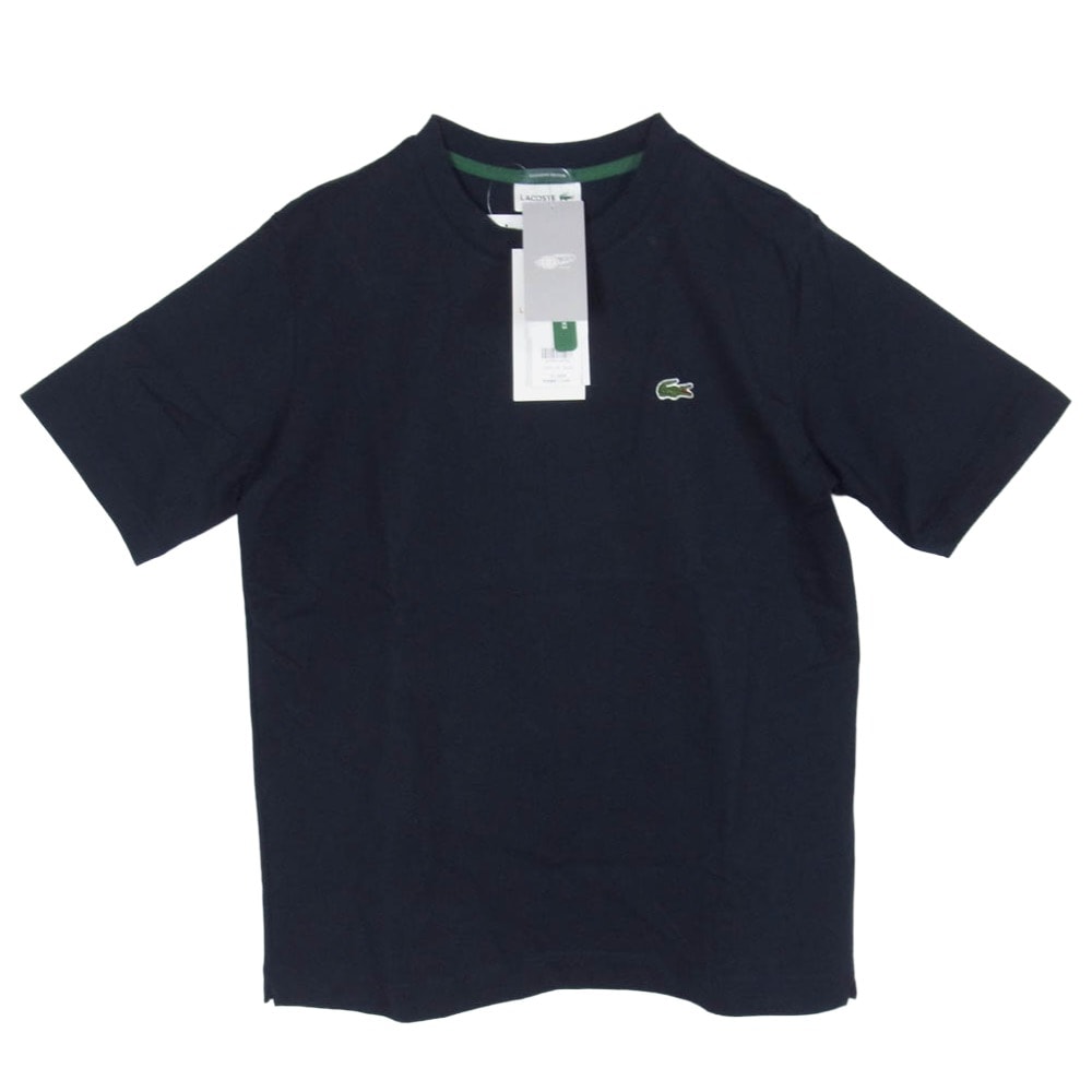LACOSTE ラコステ BEAMS ビームス TH532LJ-99 × BEAMS ビームス 別注 バックプリント 刺繍 ロゴ 半袖 Tシャツ カットソー ネイビー系 2【極上美品】【中古】