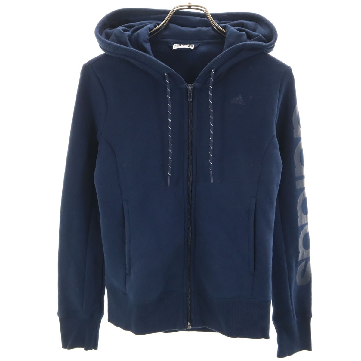 adidas アディダス SPORT ESSENTIALS 長袖 スウェット ジップパーカー L ネイビー