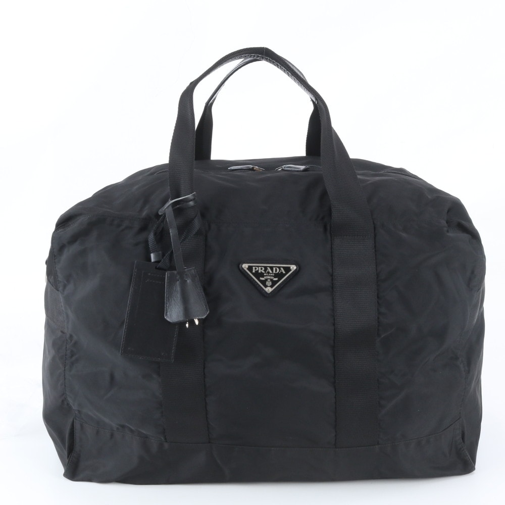 ■美品 プラダ テスート ナイロントライアングルロゴボストン バッグ