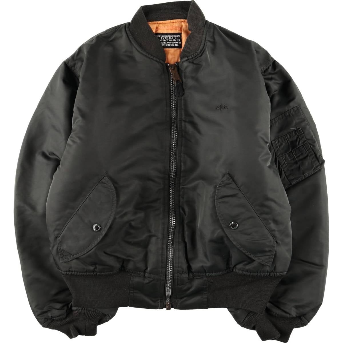 古着 ショット SCHOTT MA-1タイプ 中綿入り ミリタリー フライトジャケット メンズS相当/eaa572569