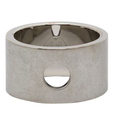 Maison Margiela Silver Brush Cut Out Ring