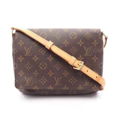 ルイ・ヴィトン LOUIS VUITTON ミュゼットタンゴ ショートストラップ ショルダーバッグ バッグ PVCコーティングキャンバス レザー モノグラム レディース ブラウン系 M51257 【中古】
