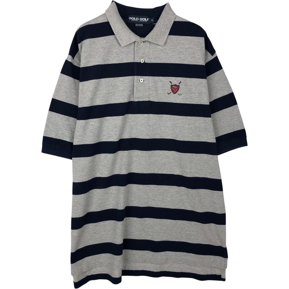 古着 ラルフローレン Ralph Lauren POLO GOLF ポロゴルフ 半袖 ボーダー ポロシャツ メンズXL相当/eaa644622
