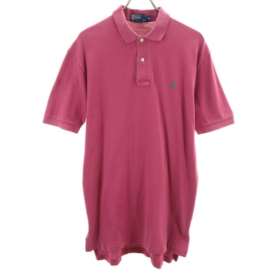 Polo by Ralph Lauren ポロバイラルフローレン 半袖 ポロシャツ M 赤紫系 鹿の子