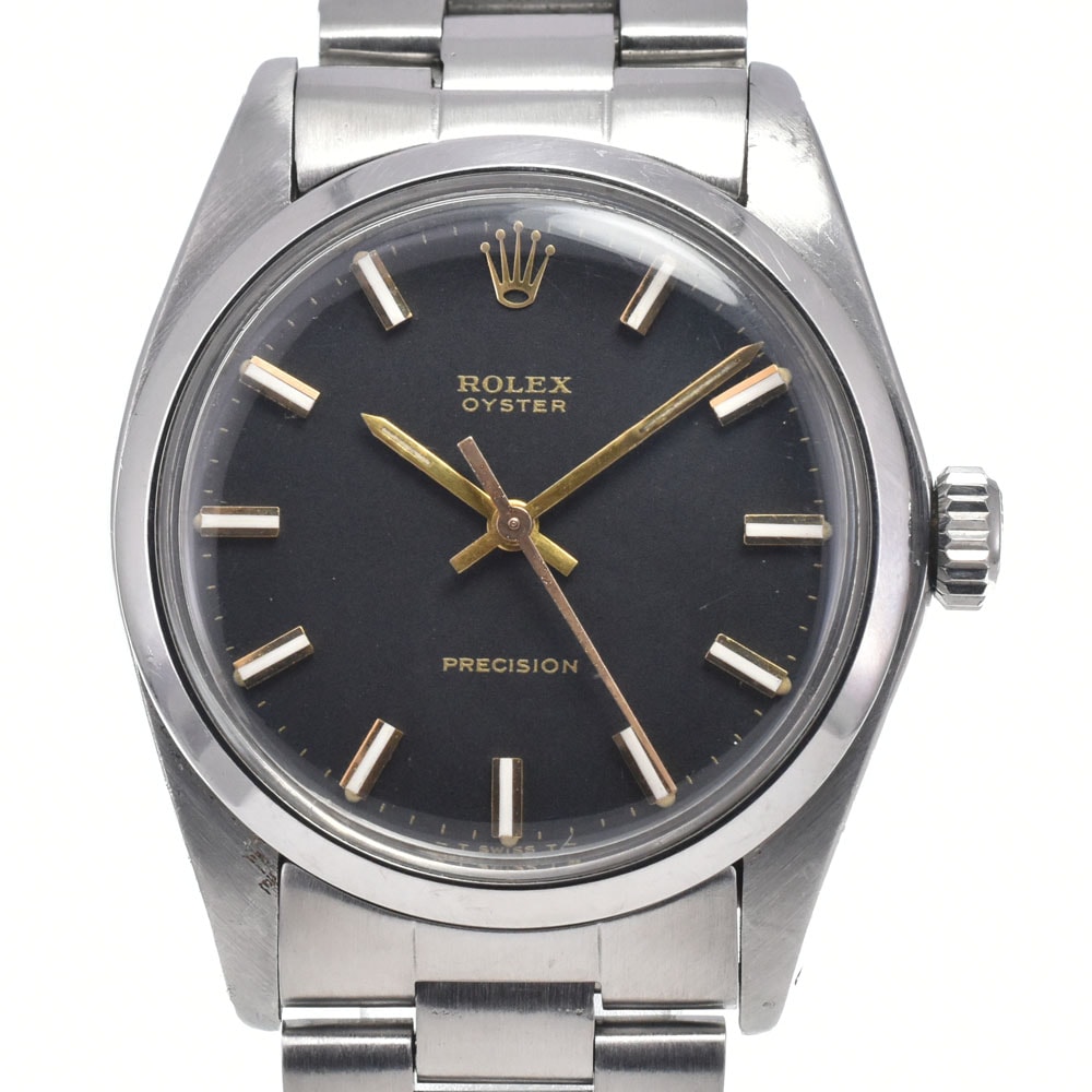 ロレックス ROLEX 6426 ヴィンテージ オイスター プレシジョン Cal.1225 ブラック 手巻き メンズ 腕時計 Q#147667