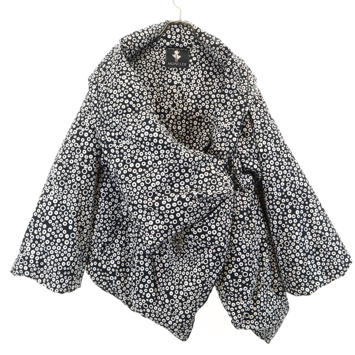 MONCLER モンクレール 10 CORSO COMO ディエチ コルソコモ コラボ イタリア製 サークル柄 2WAY ダウンジャケット ブラック バッグ付き
