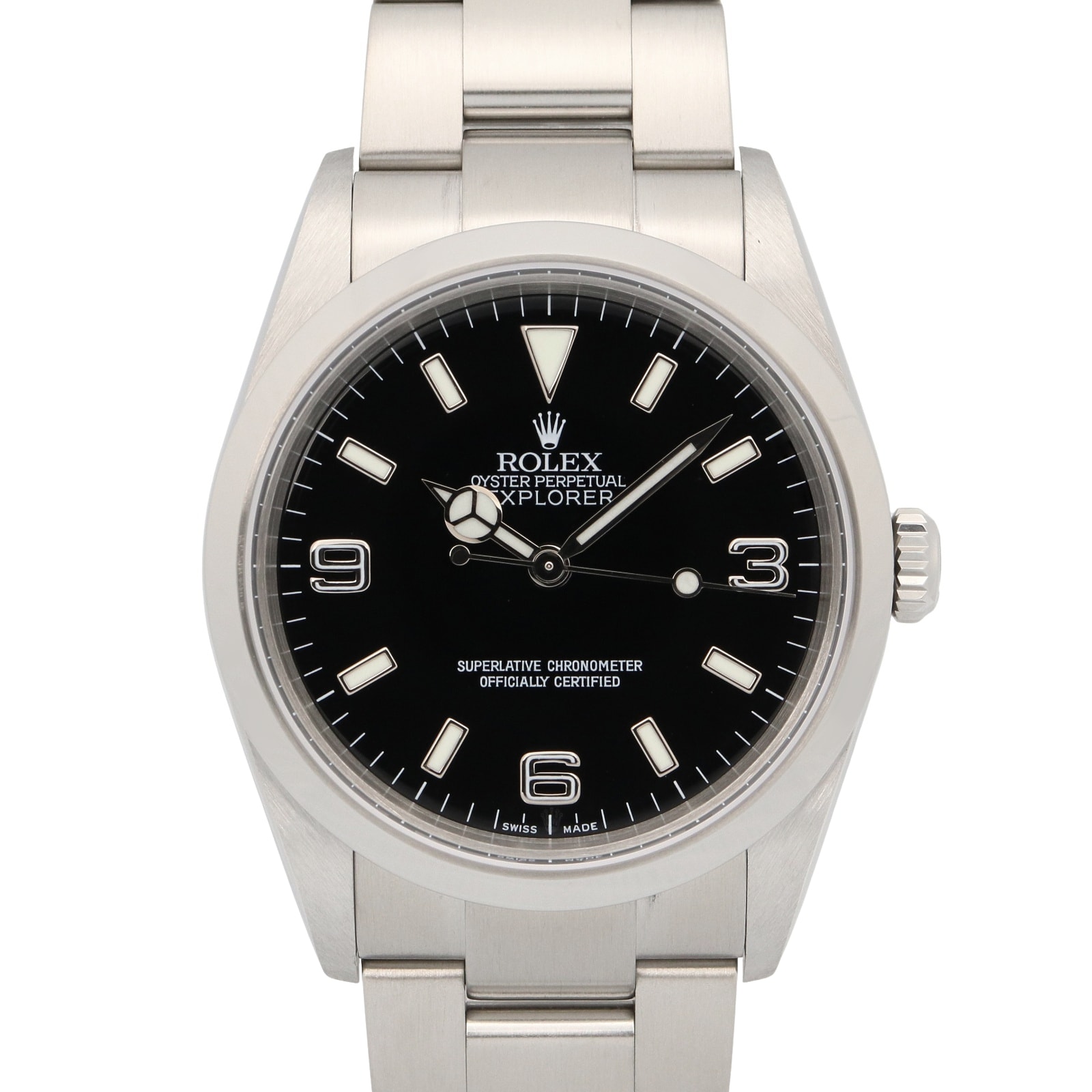 ロレックス ROLEX エクスプローラー1 F番 腕時計 時計 ステンレススチール メンズ ブラック系 114270 【中古】