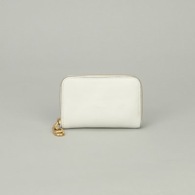 エルメス HERMES ジップアンゴー 財布 コインケース 小銭入れ クレ Craie ホワイト White 白 ゴールド金具 コンパクト財布 シェーヌダンクル エヴァーカラー