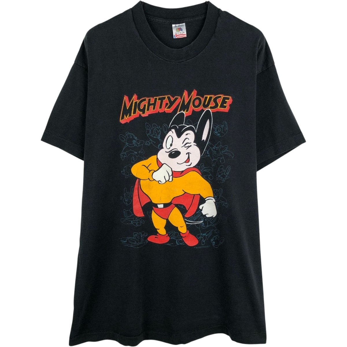 古着 90年代 フルーツオブザルーム FRUIT OF THE LOOM MIGHTY MOUSE マイティマウス キャラクタープリントTシャツ USA製 メンズXL相当 ヴィンテージ/eaa672563