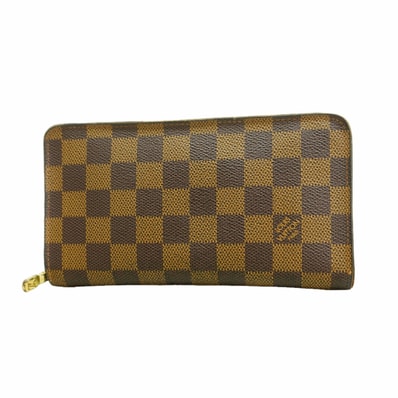 【6kd3820】ルイヴィトン 長財布 ダミエ ポルトモネジップ N61728 エベヌ【中古】メンズ レディース ユニセックス