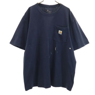 Carhartt カーハート K87 半袖 Tシャツ L ネイビー 無地 ポケT
