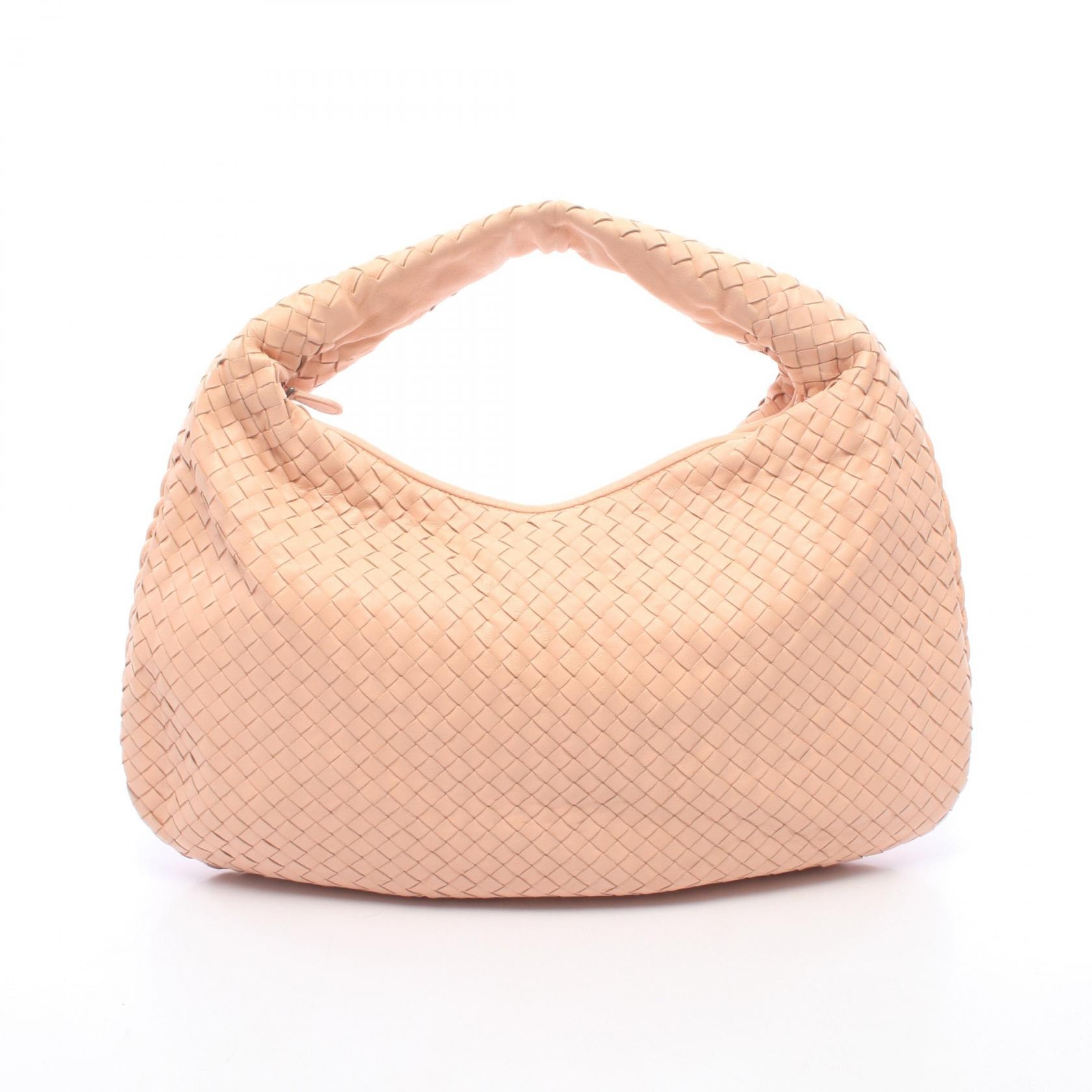 ボッテガヴェネタ BOTTEGA VENETA イントレチャート ショルダーバッグ バッグ レザー レディース ピンク系 【中古】