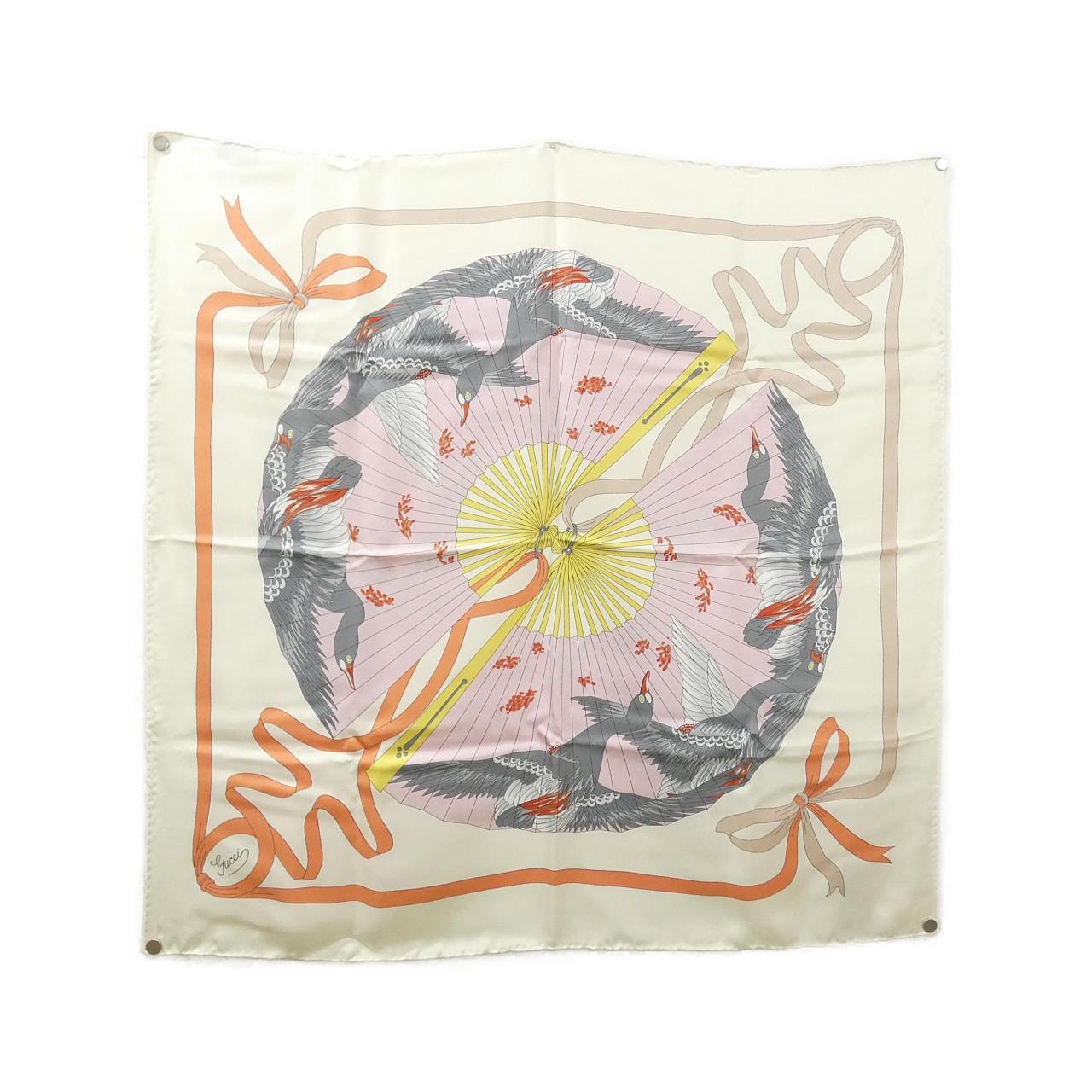 グッチ FLY SWAN 712854 3G001 スカーフ