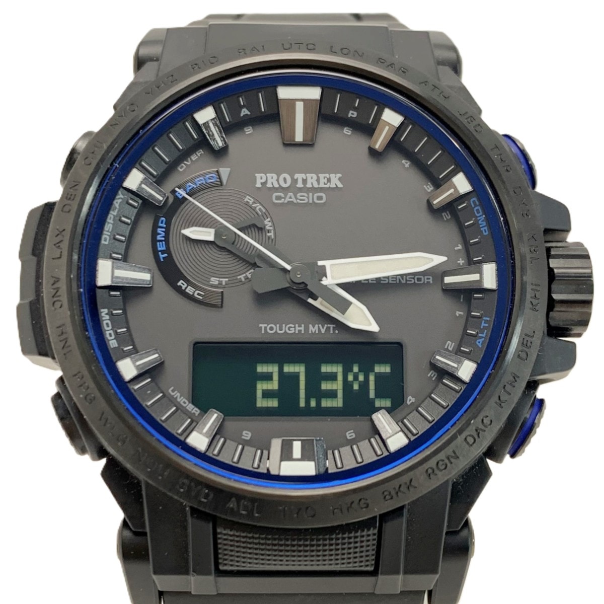 CASIO カシオ PRO TREK 世界6局対応電波ソーラーウォッチ  PRW-61FC-1JF ブラック 箱有
