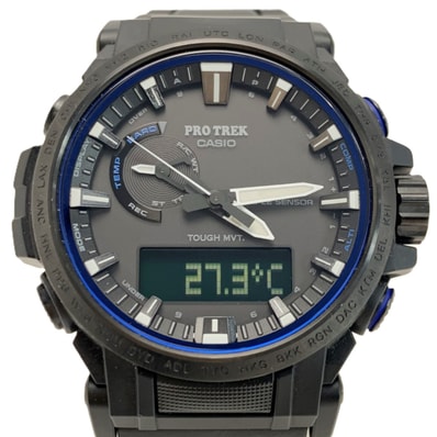 CASIO カシオ PRO TREK 世界6局対応電波ソーラーウォッチ PRW-61FC-1JF ブラック 箱有