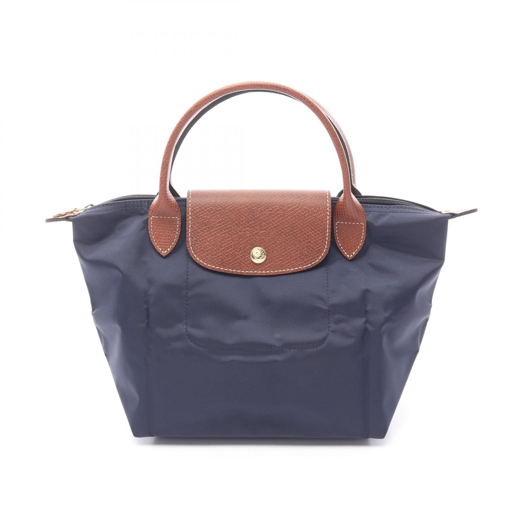 ロンシャン Longchamp ル プリアージュ オリジナル S トートバッグ バッグ キャンバス レザー レディース ネイビー系 / ブラウン系 L1621089P68 【新品】