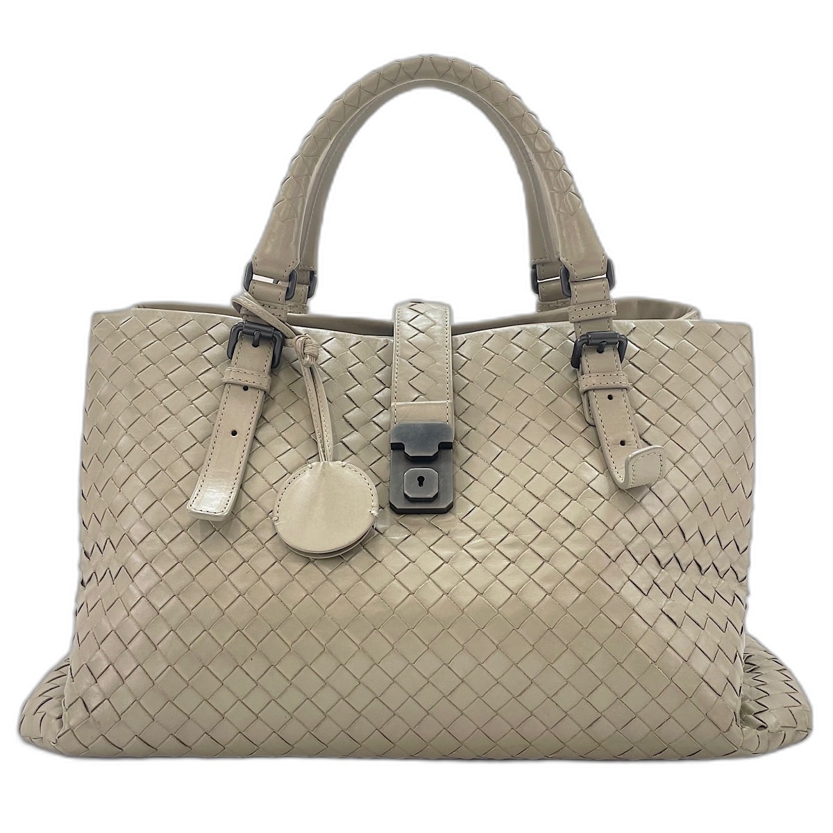 ボッテガヴェネタ BOTTEGAVENETA ローマ イントレチャート ハンドバッグ【中古】