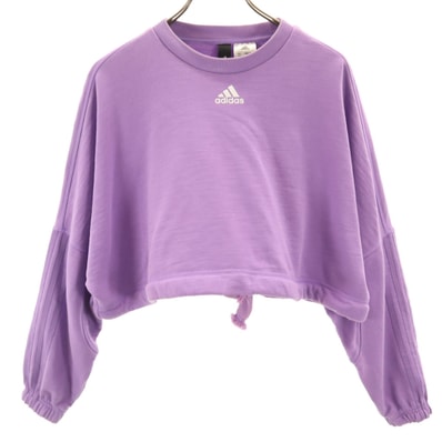 adidas アディダス 長袖 スウェット トレーナー M パープル