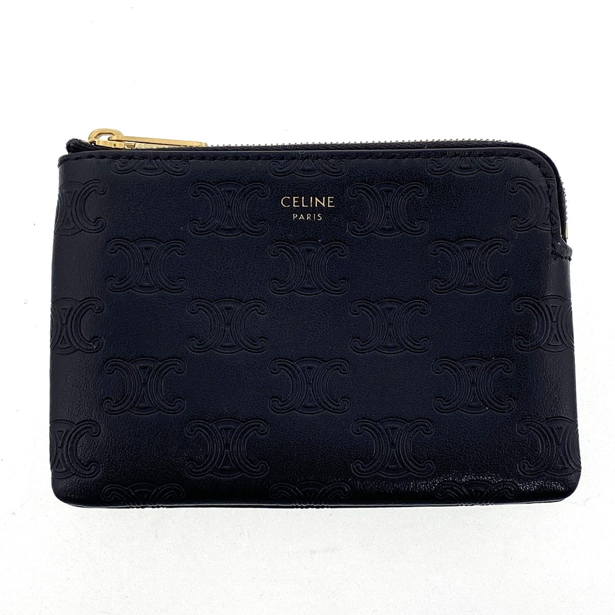 B (目立った傷や汚れなし)】CELINE セリーヌ トリオンフ エンボス