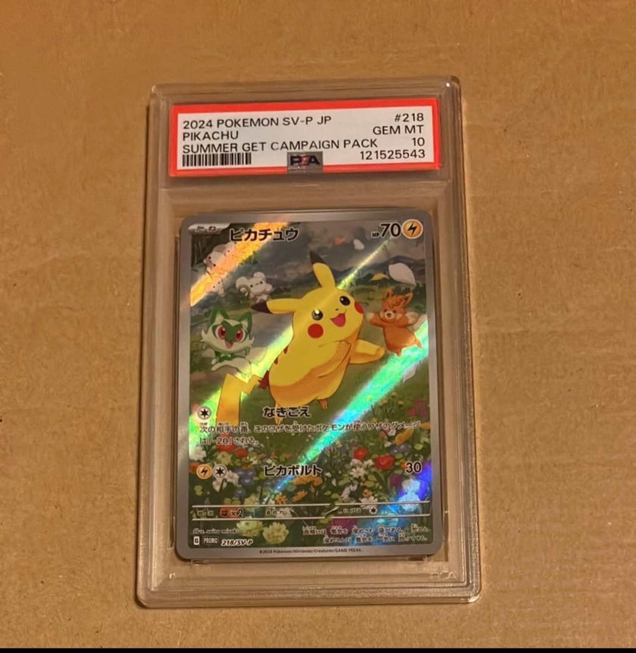 ピカチュウ P [SV-P 218](プロモカードパック「ポケカの夏がキタ!プロモカードGetキャンペーン!」)