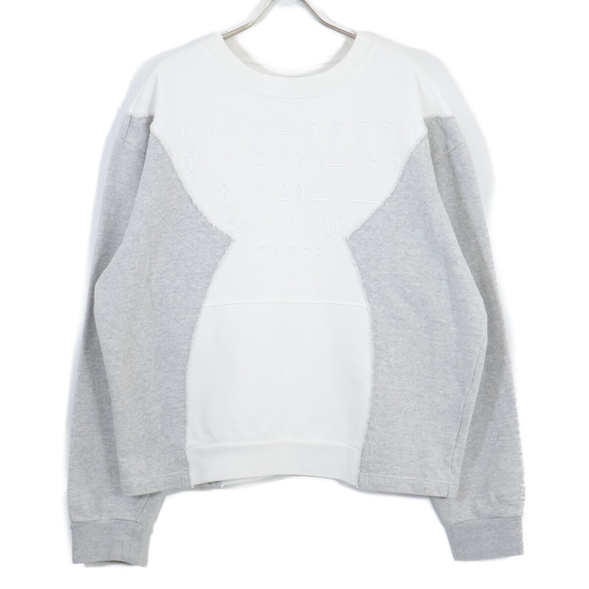 メゾンマルジェラ 20年製 S50GU0129 再構築カレンダー刺繍スウェット 46