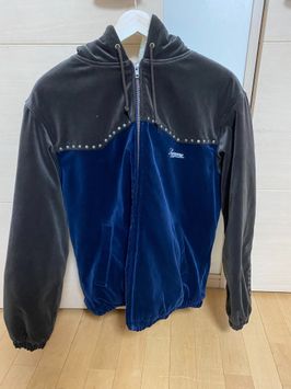 supreme studded velvet hooded jacket S nucad.net