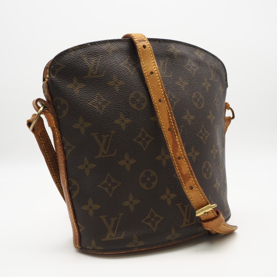 LOUIS VUITTON ルイ・ヴィトン モノグラム ドルーオ M51290 ショルダーバッグ ブラウン ベージュ コーティングキャンバス レザー レディース