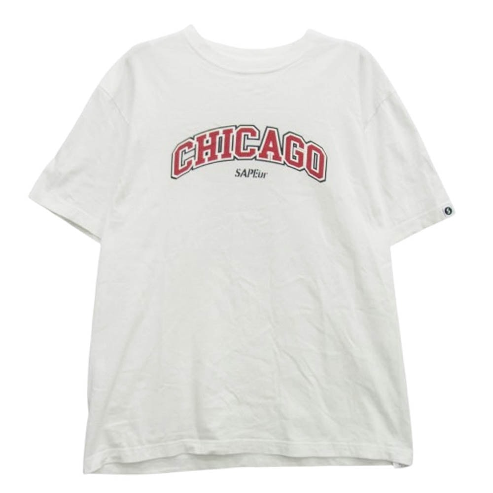 SAPEUR サプール 半袖Ｔシャツ CHICAGO G.O.A.T. シカゴ ゴート 半袖 Tシャツ ホワイト系 L【中古】