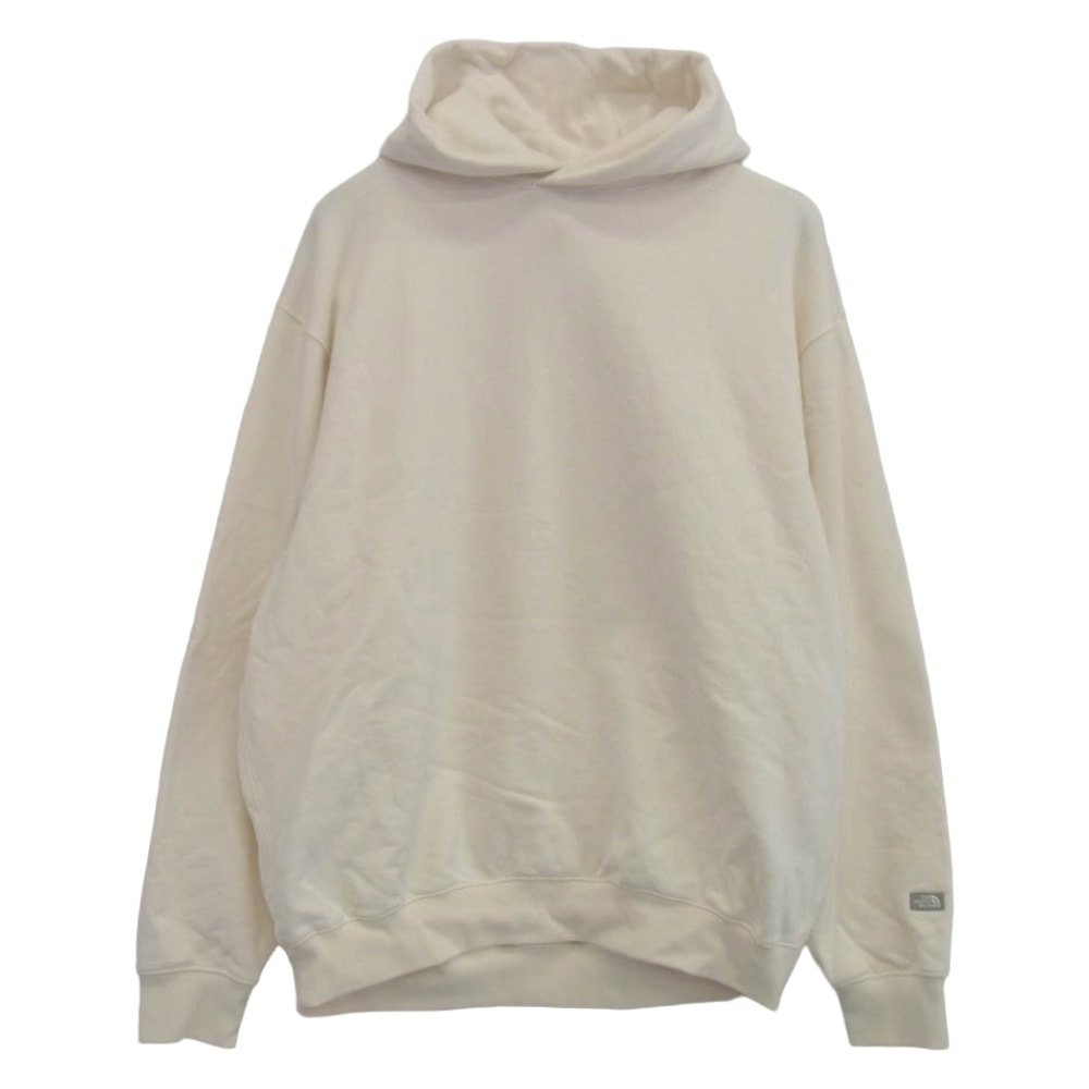 THE NORTH FACE ノースフェイス パーカー NT62360 Rock Steady Hoodie ロックステディフーディ 袖 ボックスロゴ 刺繍 スウェット パーカー ホワイト系 L【中古】