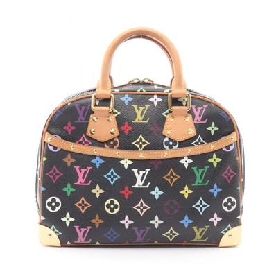 ルイ・ヴィトン LOUIS VUITTON トゥルーヴィル ハンドバッグ バッグ PVCコーティングキャンバス レザー モノグラム・マルチカラー ノワール レディース ブラック系 M92662 【中古】