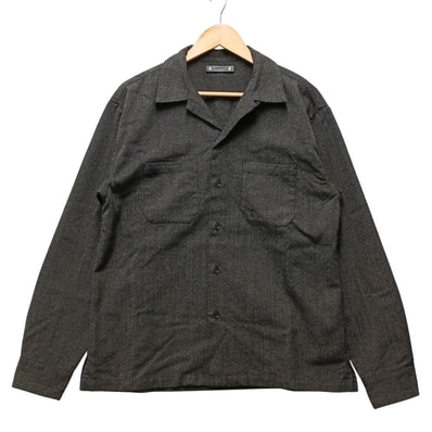 MINEDENIM マインデニム 2409-5004-69-022 オープンカラー ウールシャツ 長袖シャツ 55768