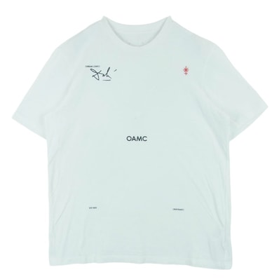 OAMC オーエーエムシー 20SS OAMQ708767 Dream Logic Crewneck T-shirt ロゴ プリント 半袖 Tシャツ カットソー ホワイト系 XS【中古】