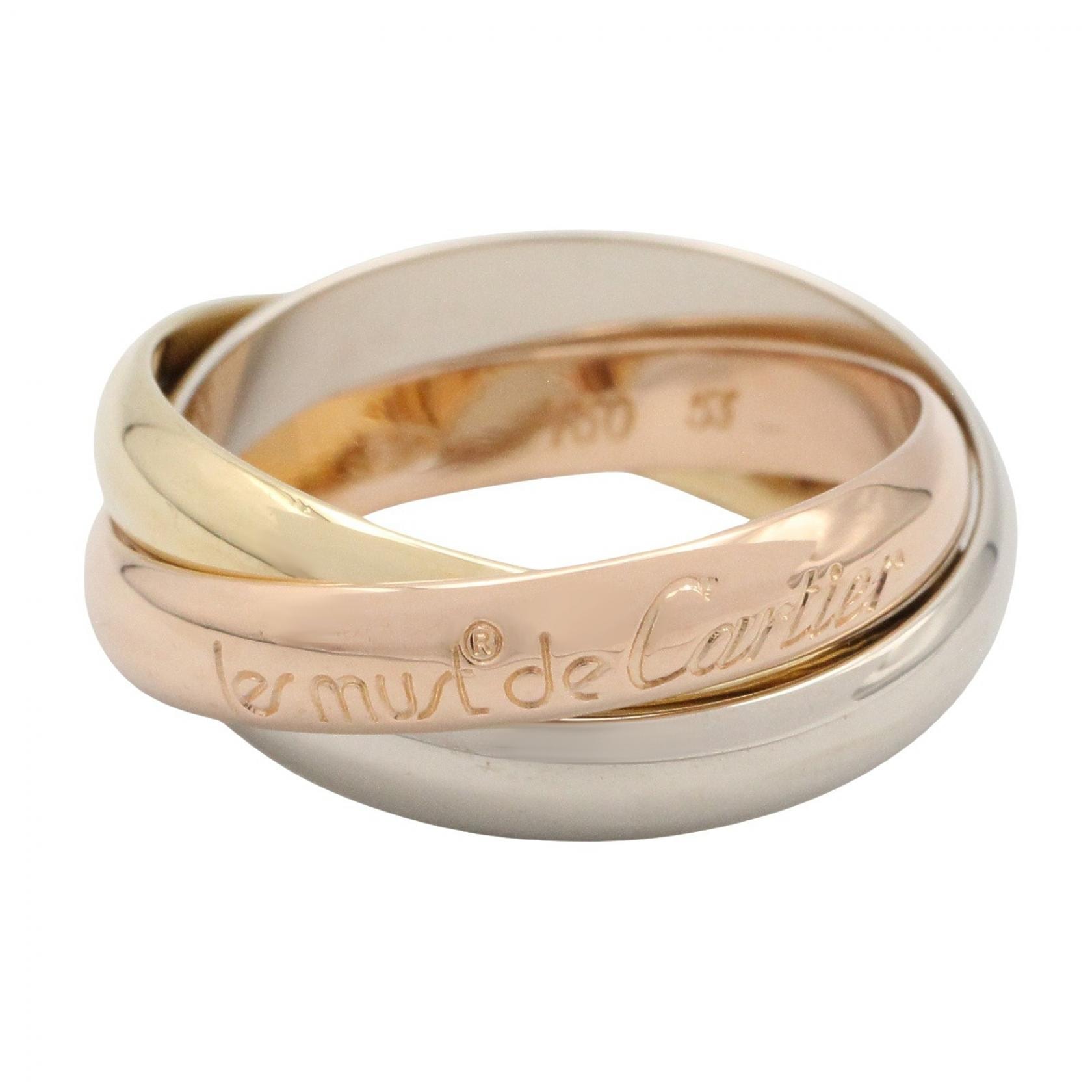 カルティエ CARTIER トリニティリング リング・指輪 ジュエリー K18(イエローゴールド) K18WG(ホワイトゴールド) K18PG(ピンクゴールド) メンズ レディース ゴールド系 / シルバー系 4007898353 【中古】