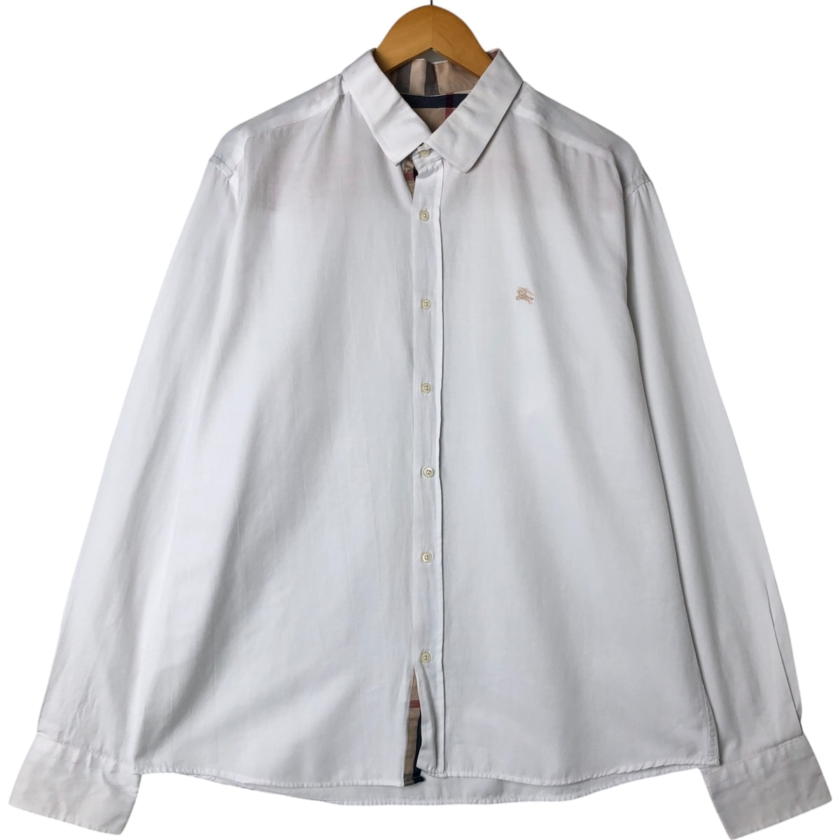 古着 ビッグサイズ バーバリー Burberry's BURBERRY LONDON 長袖 コットンシャツ 英国製 メンズXXXL相当/eaa560859