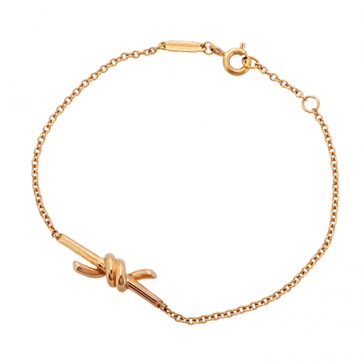 【6jdb0253】ティファニー ブレスレット ノット K18PG ピンクゴールド【中古】レディース