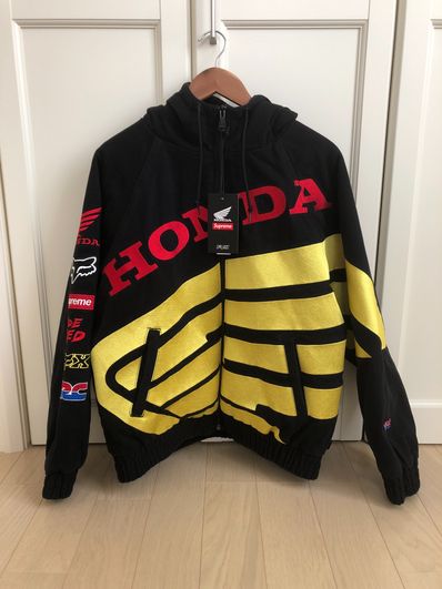 Supreme / Honda / Fox Racing Puffy Zip Up Work Jacket "Black"