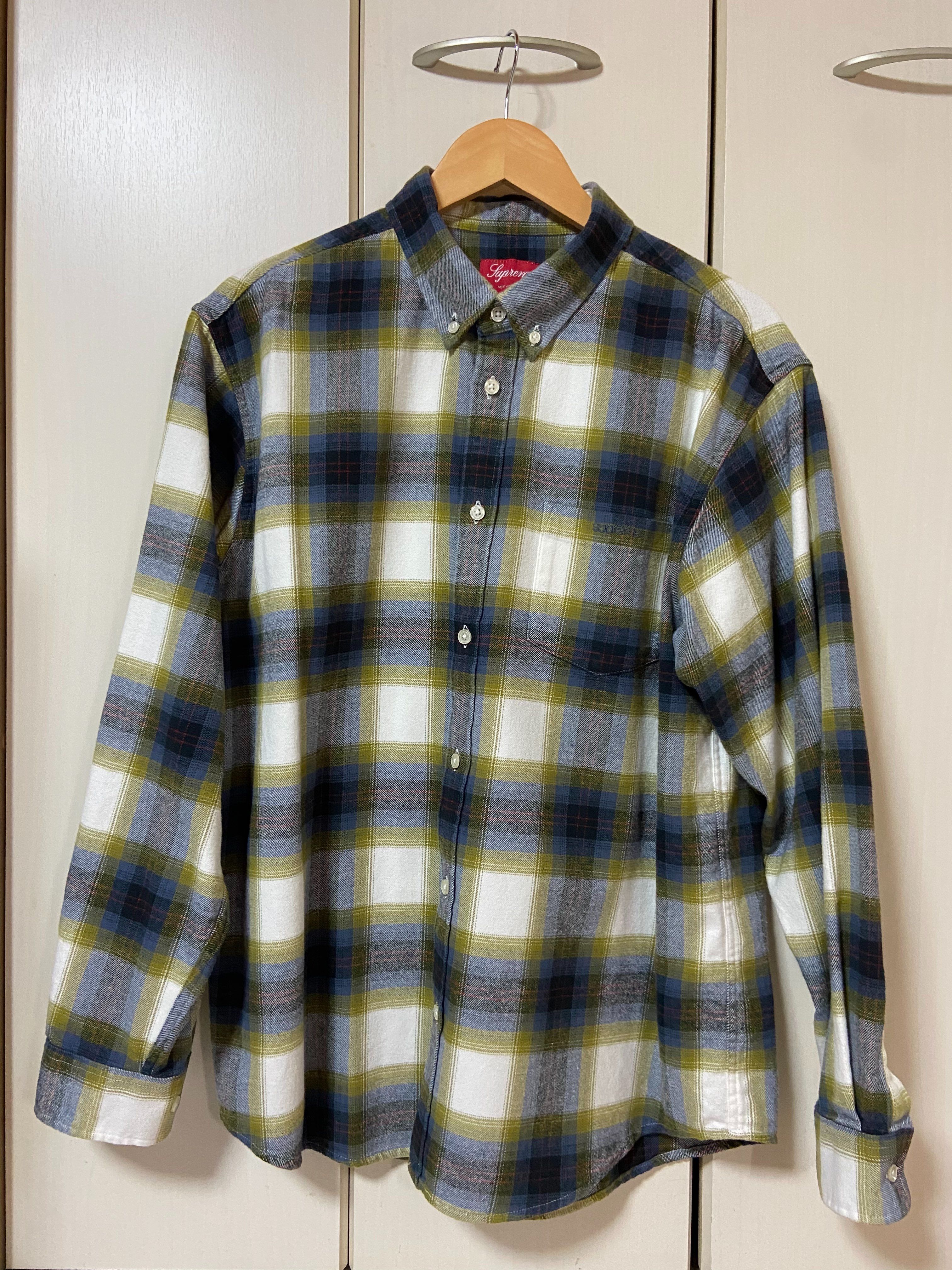 Supreme Brushed Plaid Flannel Shirt "Natural"