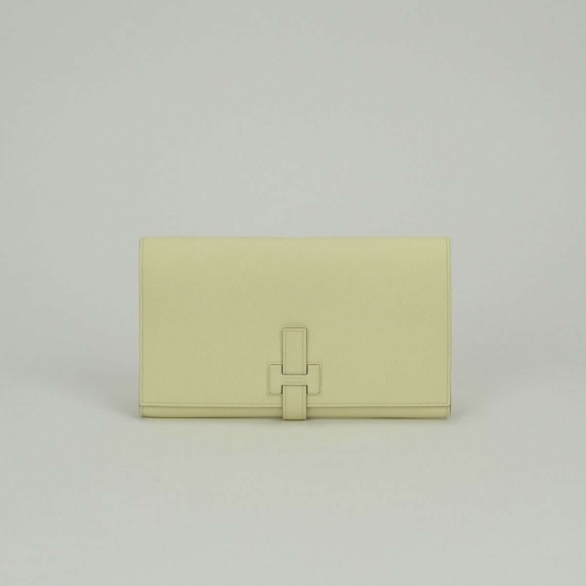 エルメス HERMES ニューHパッサン 財布 長財布 ロングウォレット エプソン ジョーヌミルトン Jaune Milton イエロー Yellow 黄色 シルバー金具 ヴォーエプソン