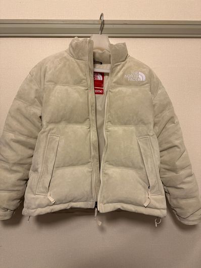 Supreme x The North Face Suede Nuptse Jacket "Stone"