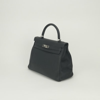 エルメス HERMES ケリー32 ケリー 32 バッグ トートバッグ ショルダーバッグ トゴ ノワール Noir ブラック Black 黒 シルバー金具 ハンドバッグ 2way 新型金具 内縫い