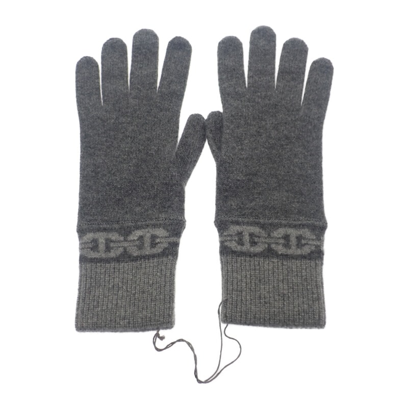 エルメス  ヘヴン グローブ M H232006G_G1S カシミヤ グレー