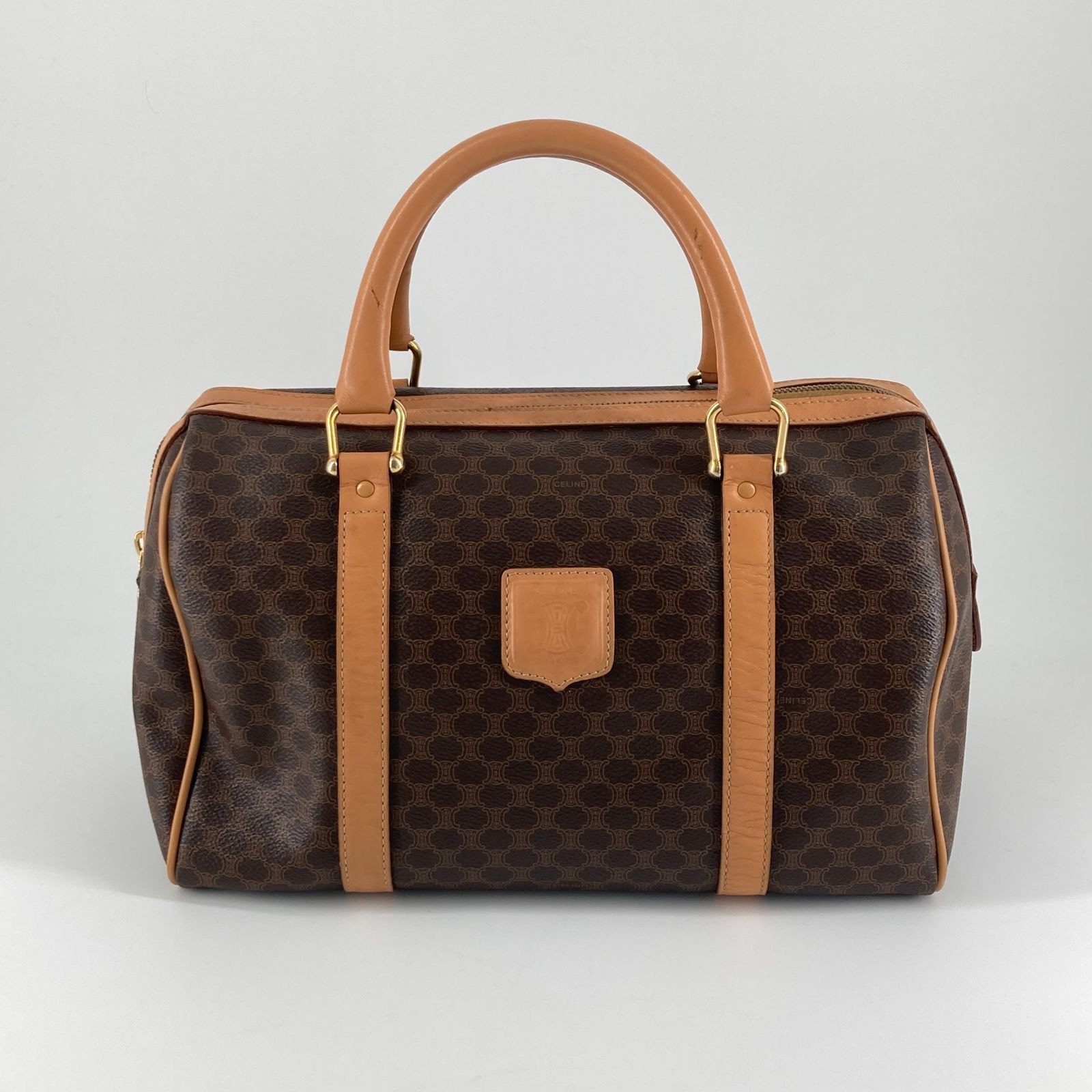 CELINE(セリーヌ) マカダム ハンド バッグ ブラウン