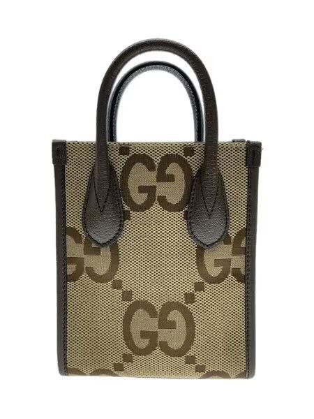 GUCCI Jumbo GG Mini Tote Bag "Camel/Ebony"