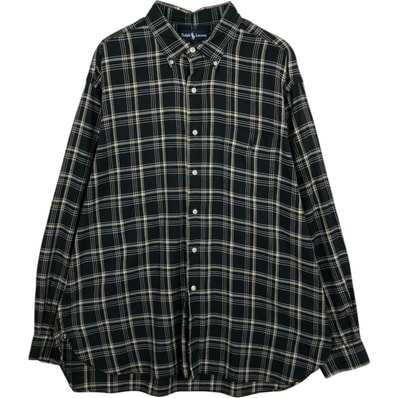 古着 ラルフローレン Ralph Lauren MCMEEL 長袖 ボタンダウンチェックシャツ メンズXL相当/eaa614308