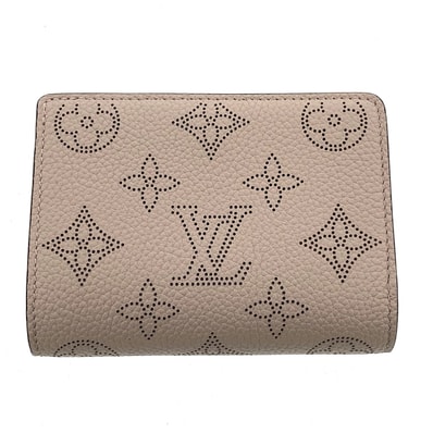 LOUIS VUITTON ルイ・ヴィトン ポルトフォイユ クレア 二つ折り財布 M80817 モノグラムマヒナ ベージュ レディース【中古】
